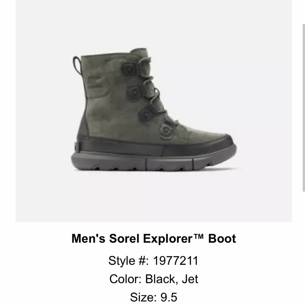 Sorel Men's Explorer Boot - Jet Black